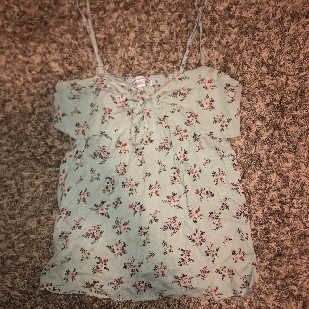 AE cut out floral tank top
